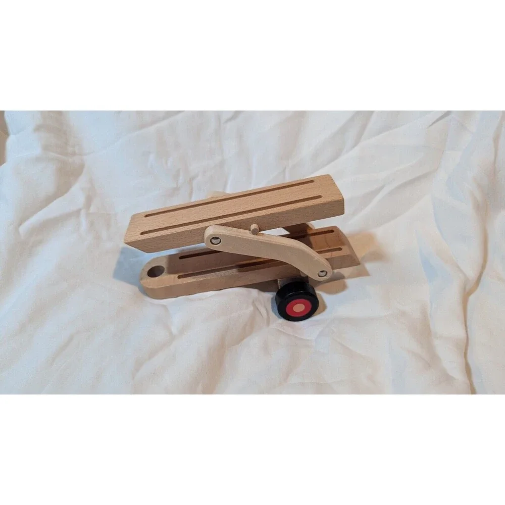 Carters Wooden Car Hauler Carrier Truck and Trailer w/4 Cars